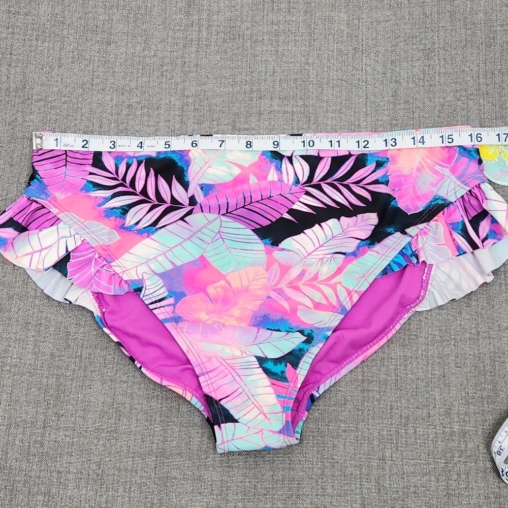 Island Sand Multi Color Swimsuit Bikini Bottoms. 1X - Picture 4 of 9